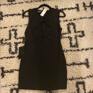 Bebe Black Cross Front Dress